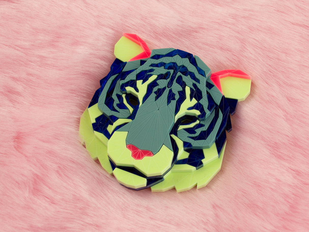 Tiger Head Brooch - Speedway