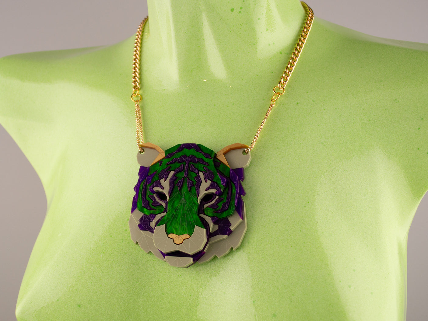 Tiger Head Necklace - King Cobra