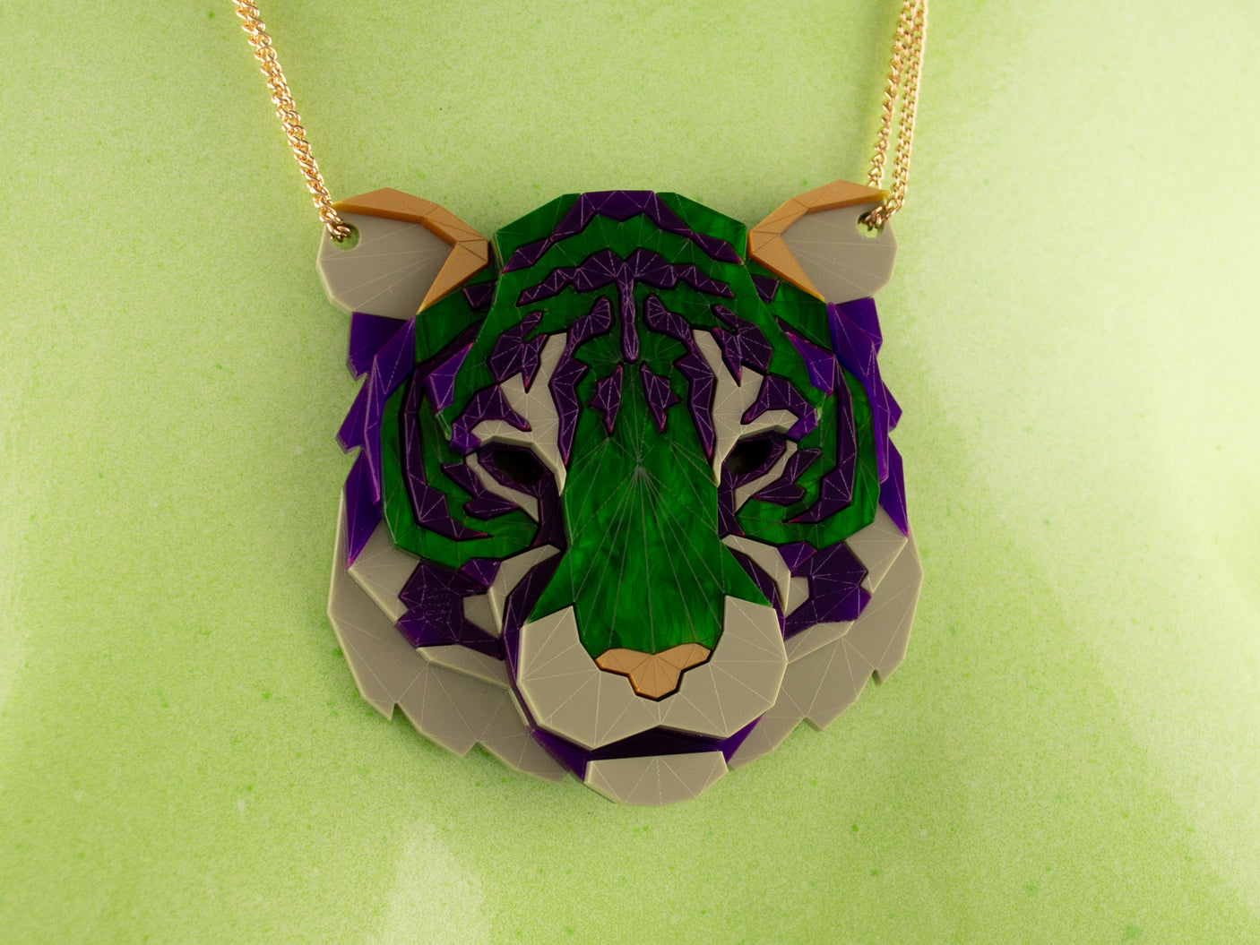 Tiger Head Necklace - King Cobra