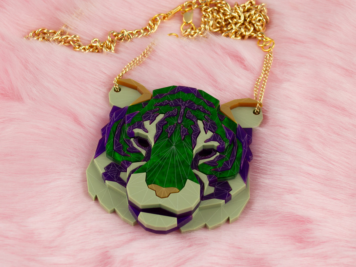 Tiger Head Necklace - King Cobra