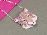 Tiger Head Necklace - Lavender Kiss