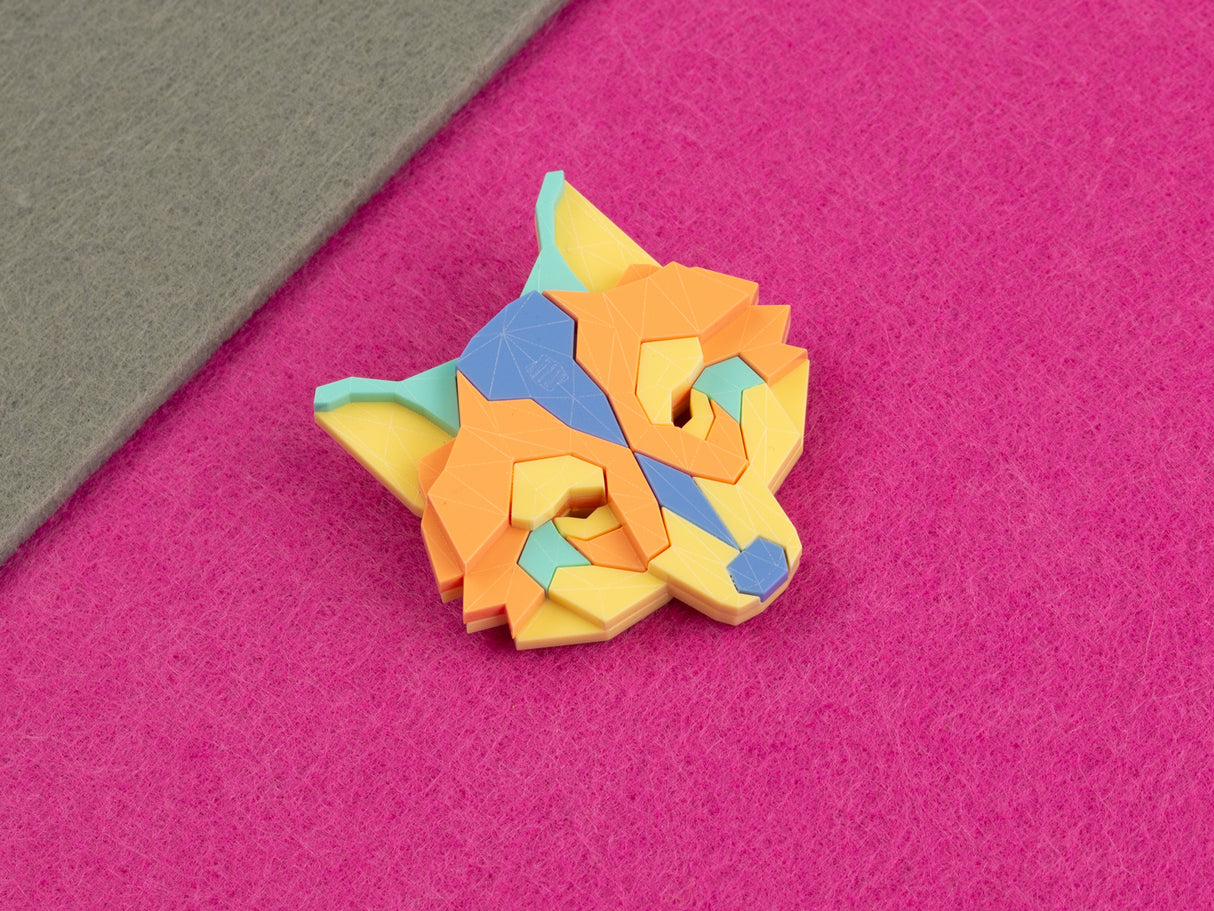 Wolf Head Brooch - Playtime