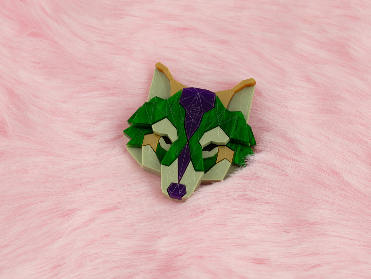 Wolf Head Brooch - King Cobra