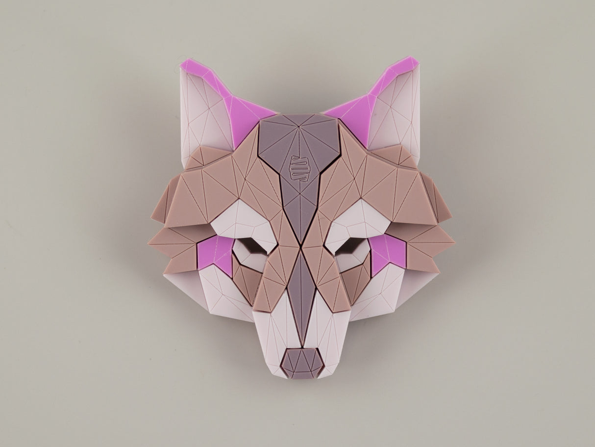 Wolf Head Brooch - Lavender Kiss