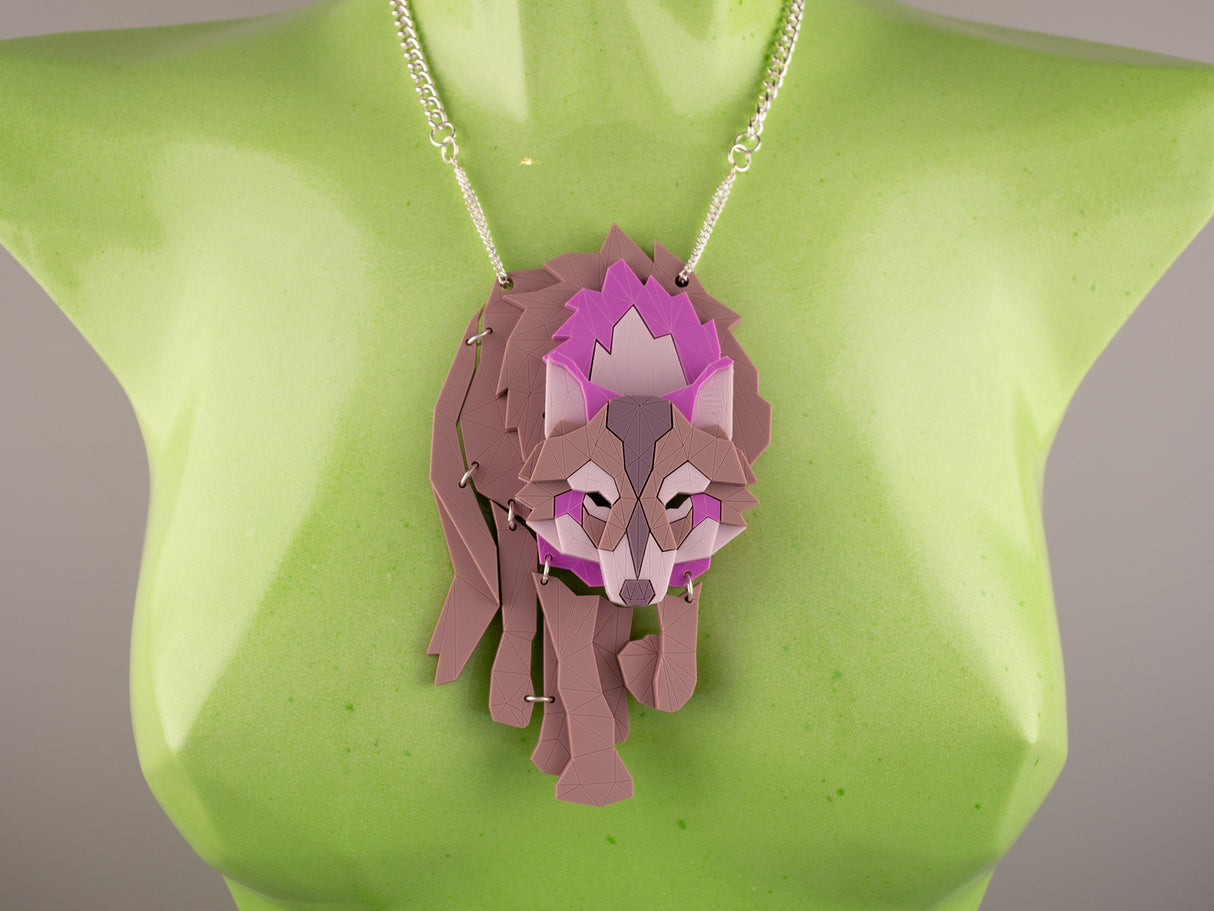 Wolf Necklace - Lavender Kiss