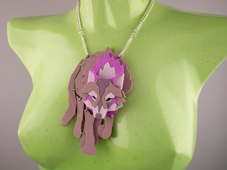 Wolf Necklace - Lavender Kiss