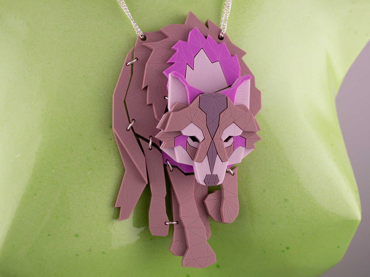 Wolf Necklace - Lavender Kiss