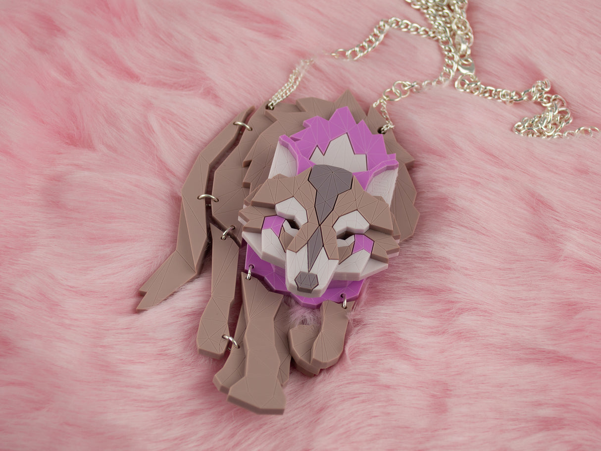 Wolf Necklace - Lavender Kiss