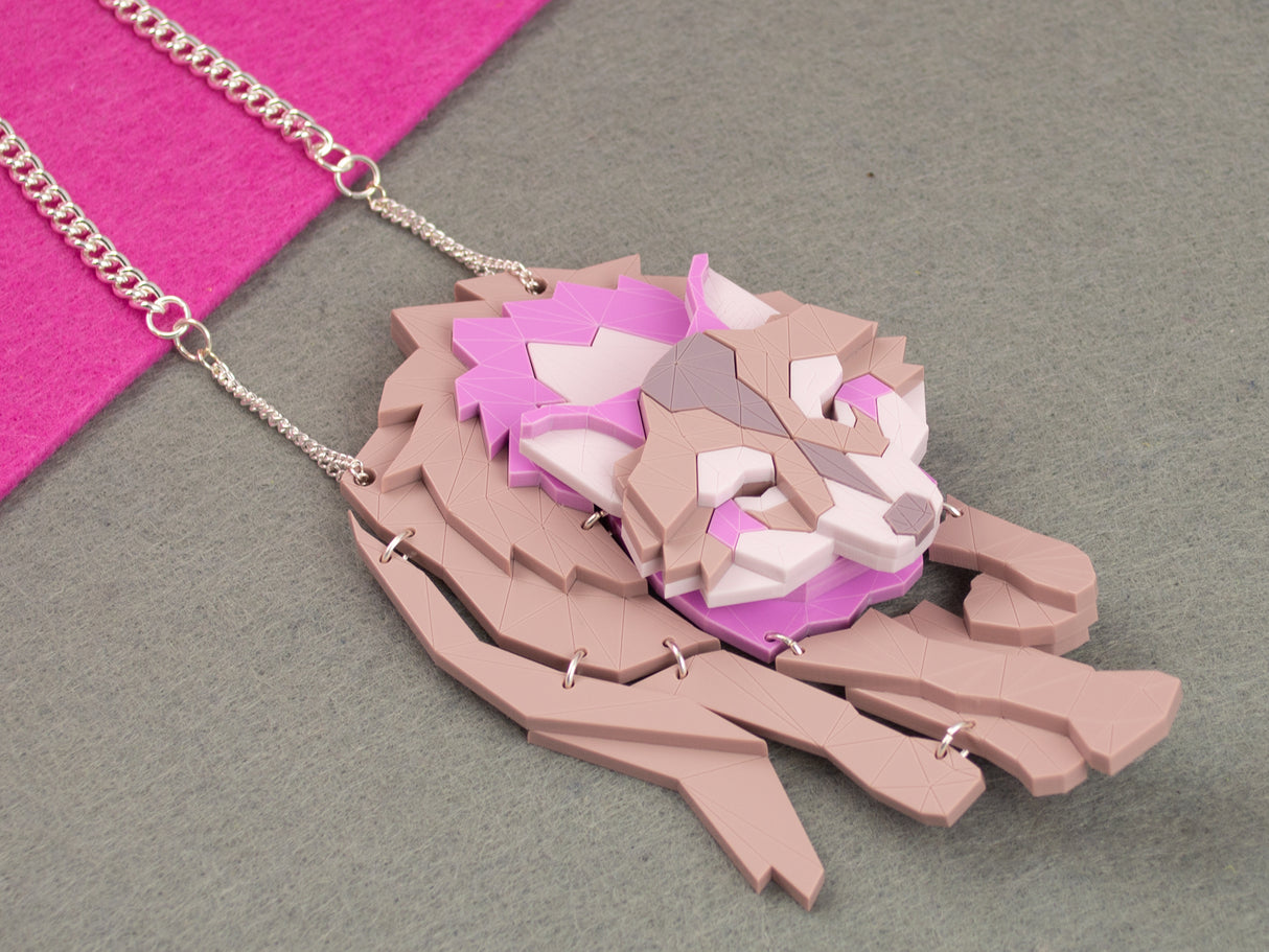 Wolf Necklace - Lavender Kiss