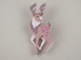 Winter Stag Brooch - Lavender Kiss
