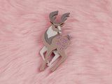 Winter Stag Brooch - Lavender Kiss