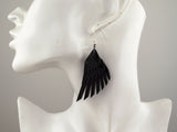 Black Swan Wing Earrings