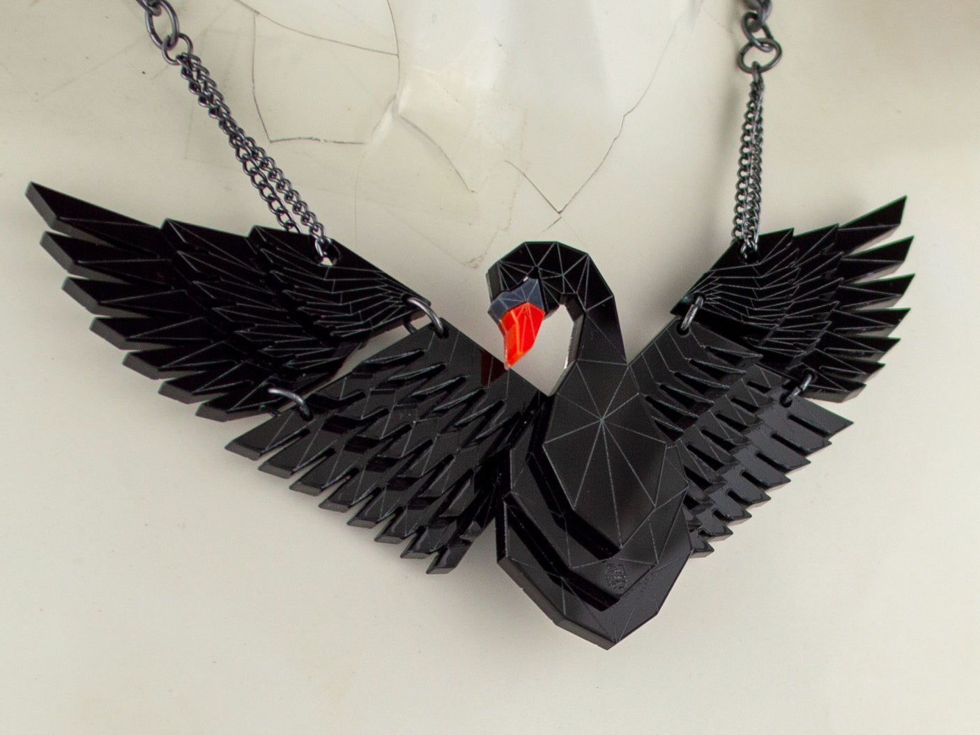 Black Swan Statement Necklace