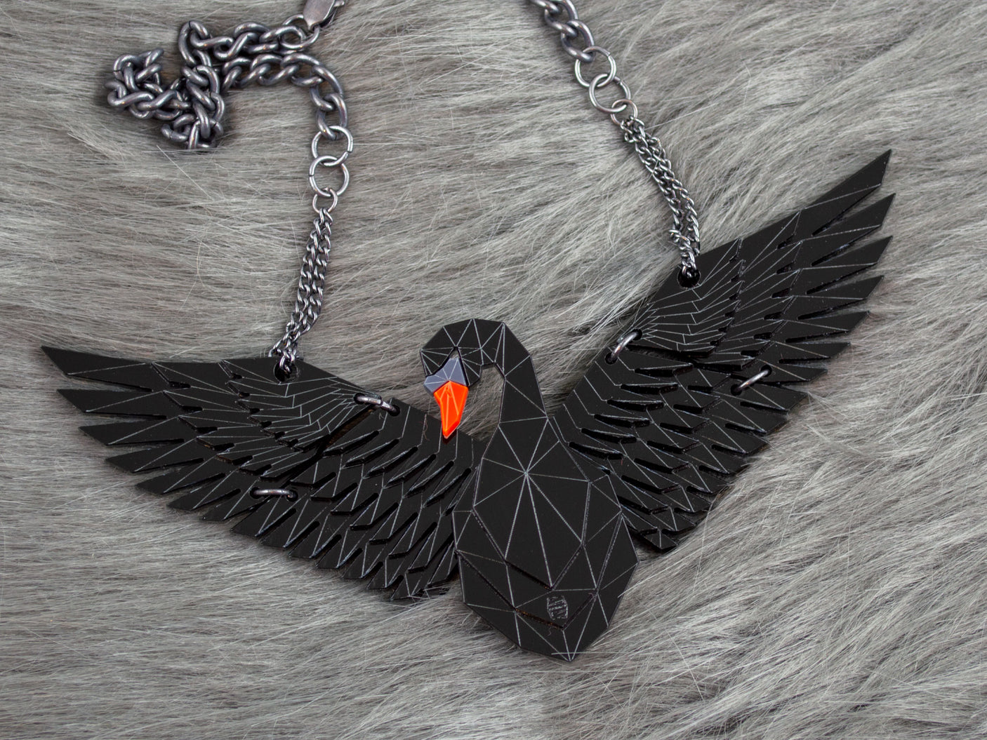 Black Swan Statement Necklace