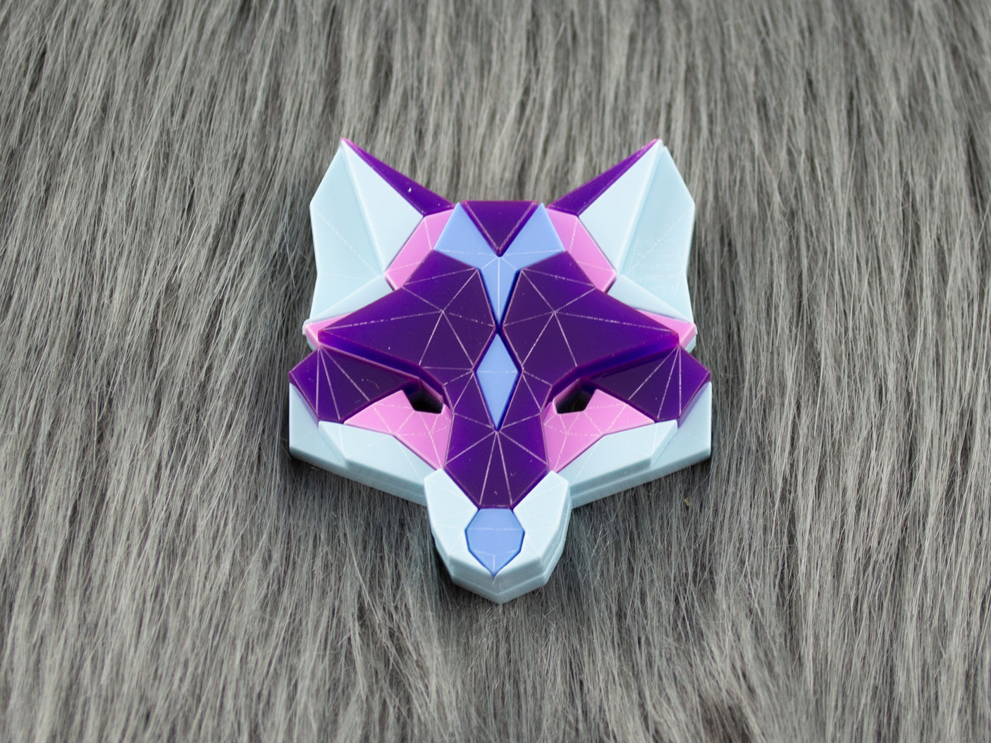 Fox Head Brooch - Flowers