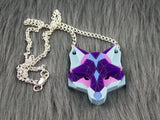 Fox Head Necklace - Flowers