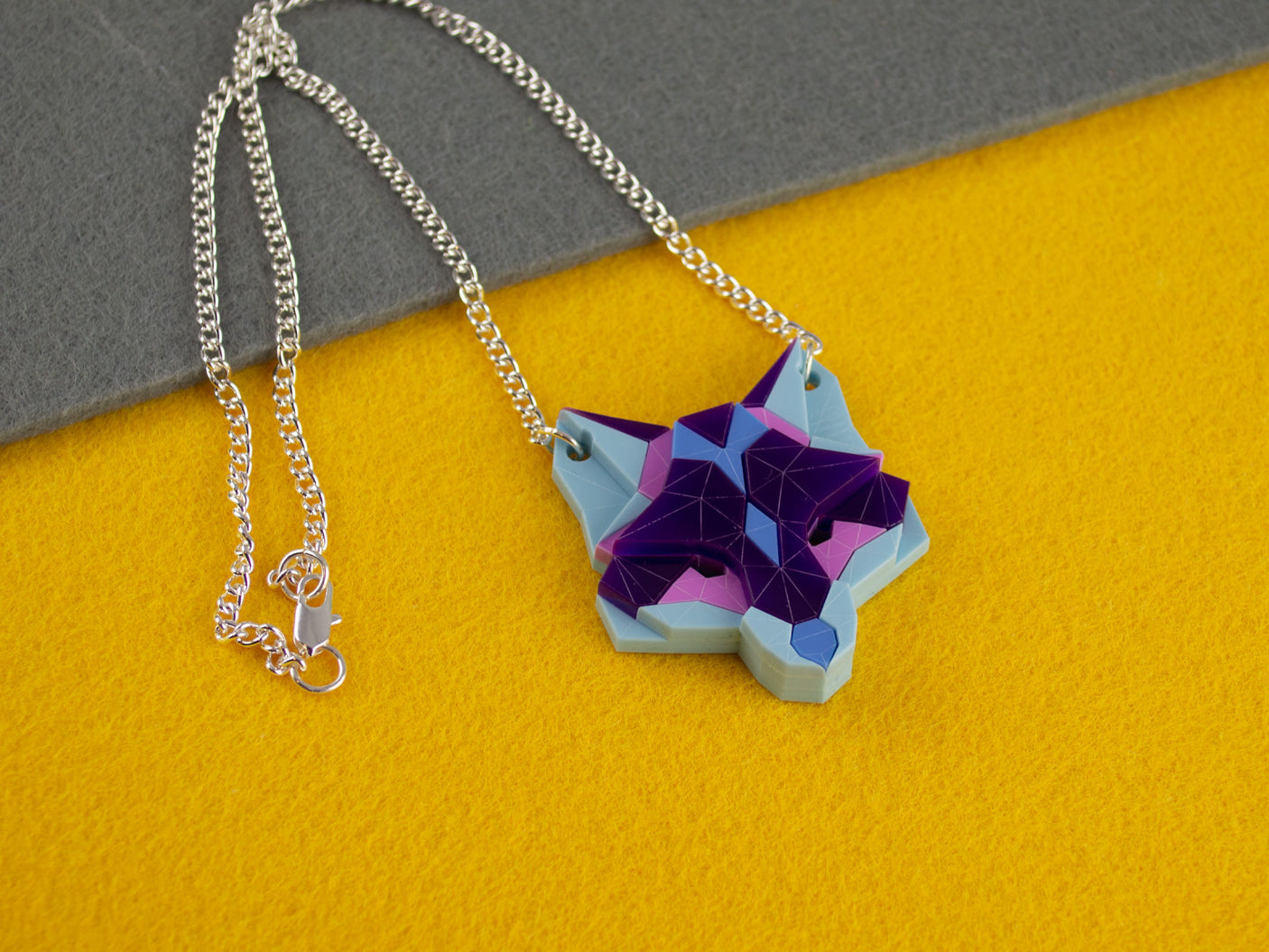 Fox Head Necklace - Flowers