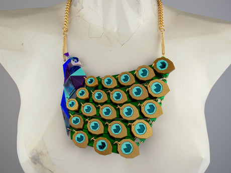 Peacock Statement Necklace