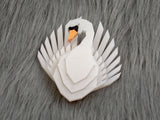 White Swan Brooch