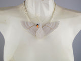 White Swan Statement Necklace