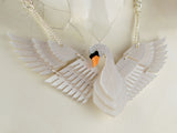 White Swan Statement Necklace