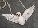 White Swan Statement Necklace